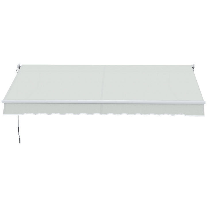 Toldo Manual Retrátil com Manivela 200x250 cm Toldo de Parede com Proteção Solar UV50+ e Estrutura de Alumínio para Jardim Varanda Exterior Creme