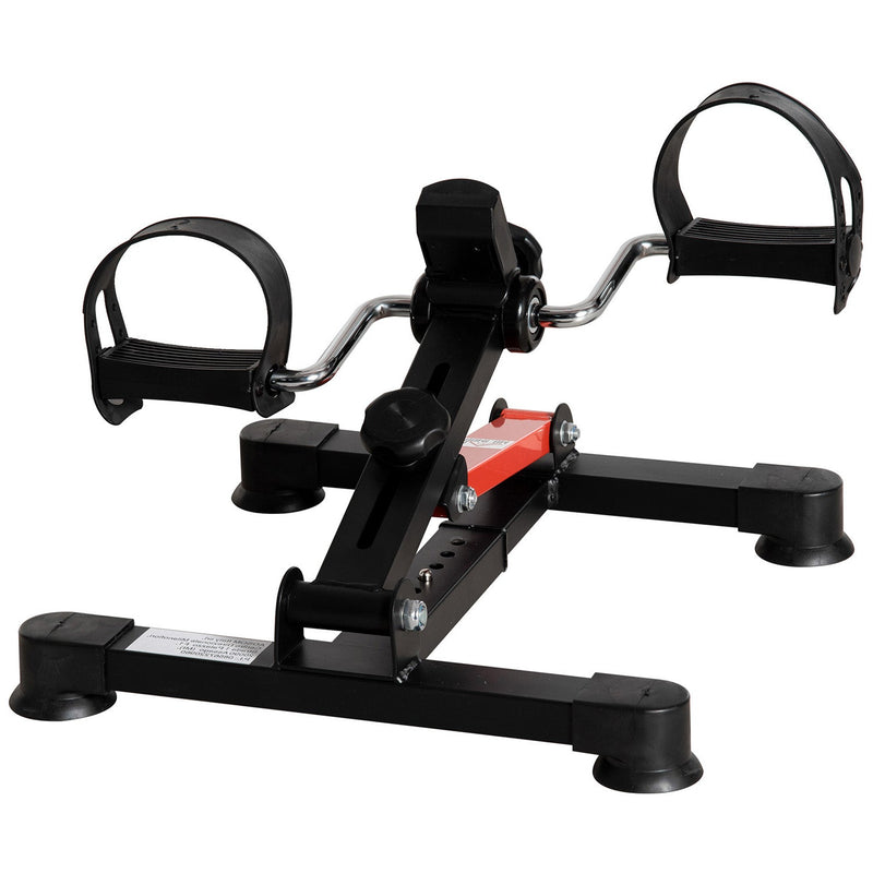 Mini Bicicleta Estática de Exercícios Mini Bicicleta Estática com Altura e Comprimento Ajustáveis Tela LCD Máquina de Pedalar de Mãos e Pernas 33-43x40x24,5-34,5 cm Preto