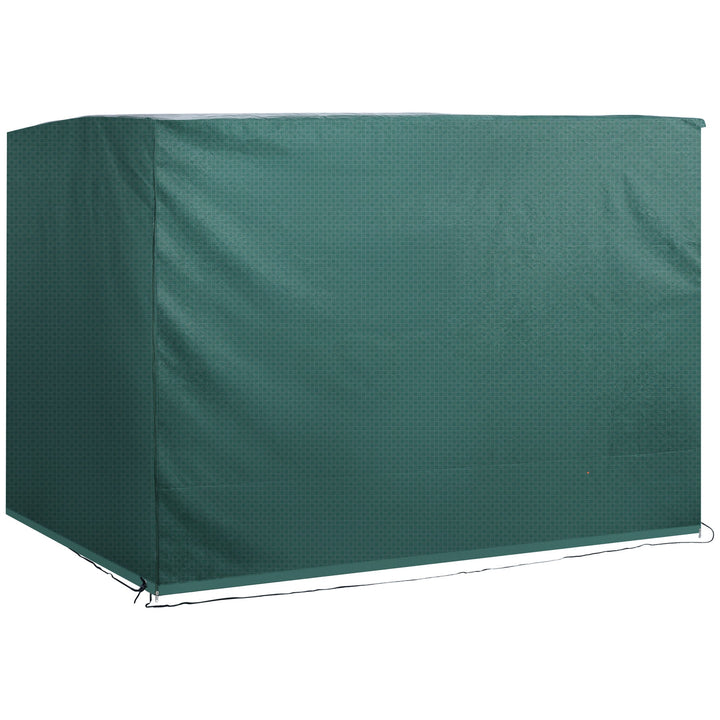 Capa Protetora para Baloiço de Jardim de 3 Lugares 215x155x150cm Impermeável com Zíper Cobertura para Móveis de Exterior Verde