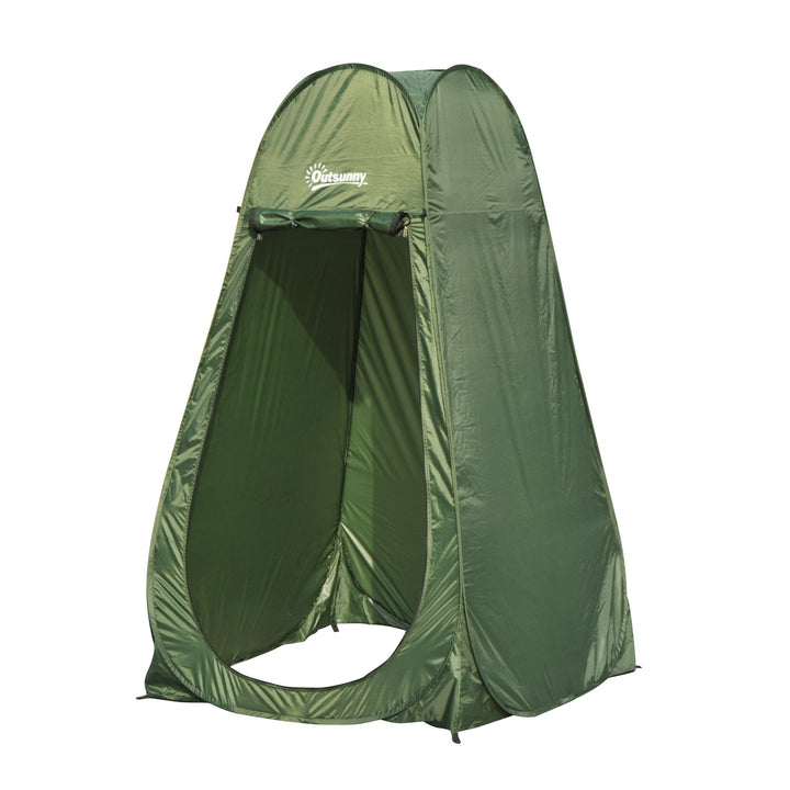 Tenda de acampamento multifuncional leve e dobrável à prova d'água Estrutura flexível e estável com sistema POP-UP 100x100x185cm Verde
