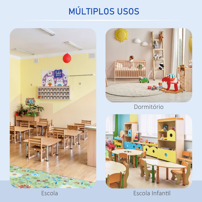 Estante Infantil de Brinquedos e Livros para Crianças com 2 Prateleiras e Caixa de Armazenamento com Tampa Dobrável para Habitação Infantil 70x33x62,5cm Azul