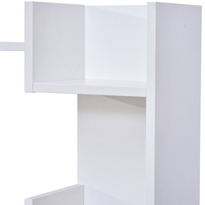 Prateleiras de 6 Níveis Irregular Moderno Anti-tombamento 60x21x162,5 Branco