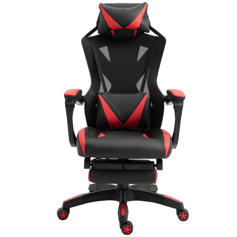 Cadeira de escritorio gaming ergonômica Altura ajustável Encosto ajustável Vermelho