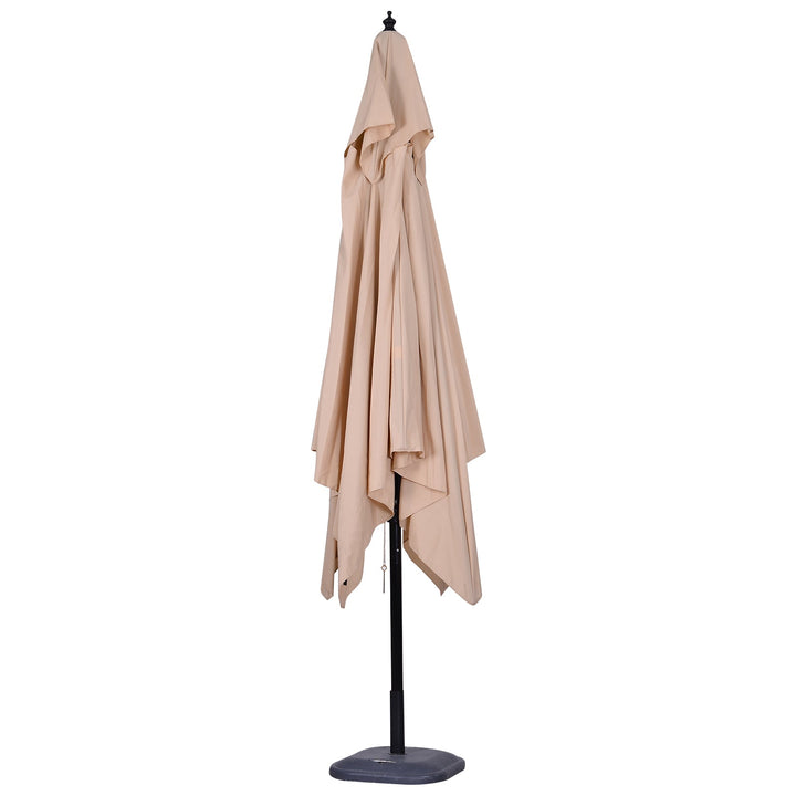 Guarda-sol para terraços de jardim ou cantina Cobertura a 2 alturas 300x300x297 cm Marfim