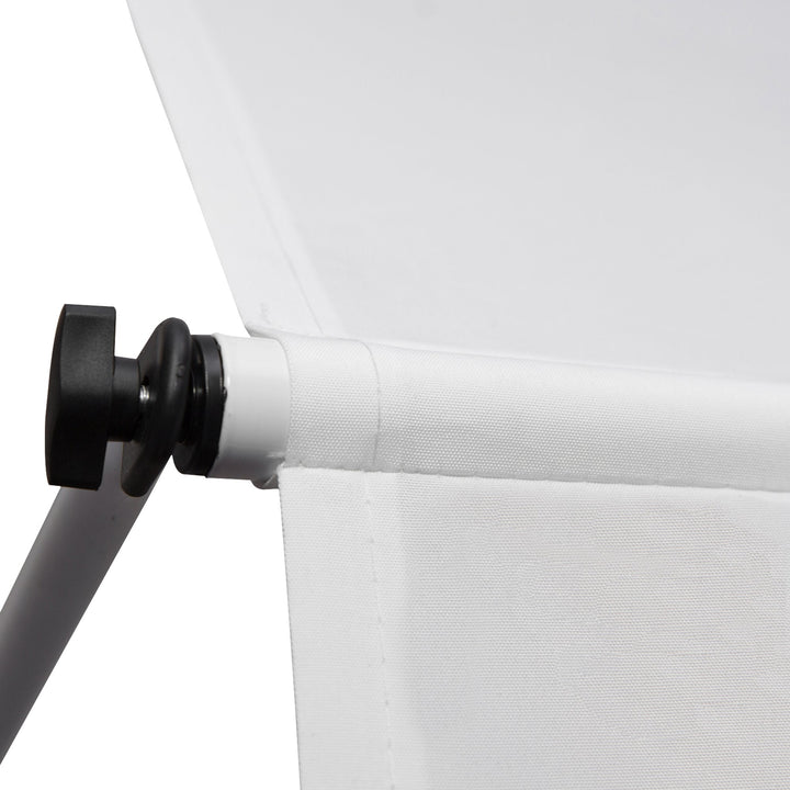 Toldo Manual Retrátil para Exterior 300x150x170-280cm Toldo Enrolável Altura Ajustável com Manivela Proteção Solar para Terraço Balcão Jardim Branco