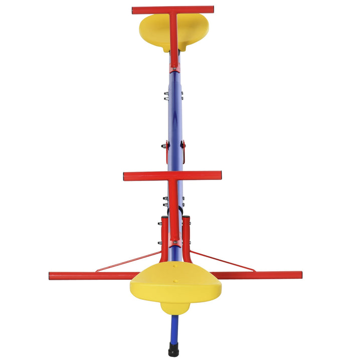 Balanço giratória 360º para crianças acima de 3 anos com base de 4 hastes, postes de parada e alças de fácil aderência Jardim Pátio 182x77x43 cm Multicolor