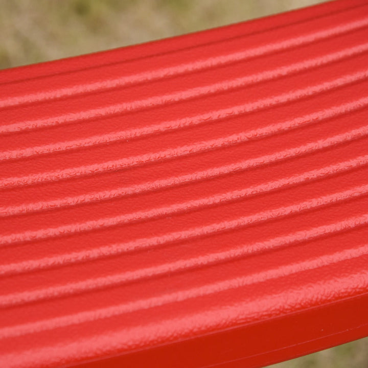 Baloiço duplo para crianças acima de 3 anos com suporte de metal coml Corda ajustável Máx. 40kg 220x160x180cm Verde Vermelho