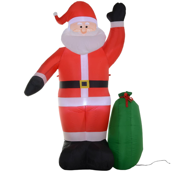 Pai Natal Inflável Decoração de Natal Com LED Soprador de Luz 150 × 60 × 240cm