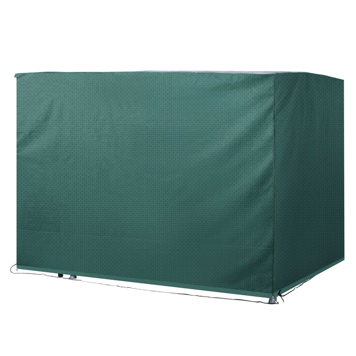 Capa Protetora para Baloiço de Jardim de 3 Lugares 215x155x150cm Impermeável com Zíper Cobertura para Móveis de Exterior Verde