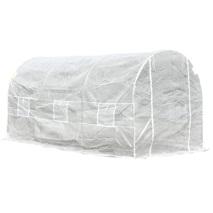 Estufa de jardim 4x2x2m com 6 janelas Cobertura PE 140g / ? Estrutura de aço impermeável