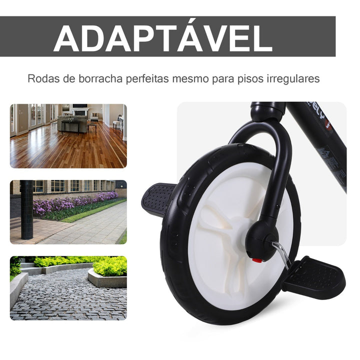 Bicicleta Balance com pedais e rodas removíveis Cor preta carga 25kg