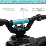 Quadriciclo Elétrico para Crianças acima de 3 Anos Veículo Elétrico Quadriciclo a Bateria 6V com Avance e Retrocesso Carga Máx. 30kg 72x40x45,5cm Preto