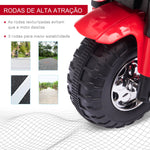 Motocicleta Elétrica Infantil com 3 Rodas Triciclo a Bateria 6V para Crianças de 18-36 Meses com Farol Buzina 72x57x56cm Vermelho