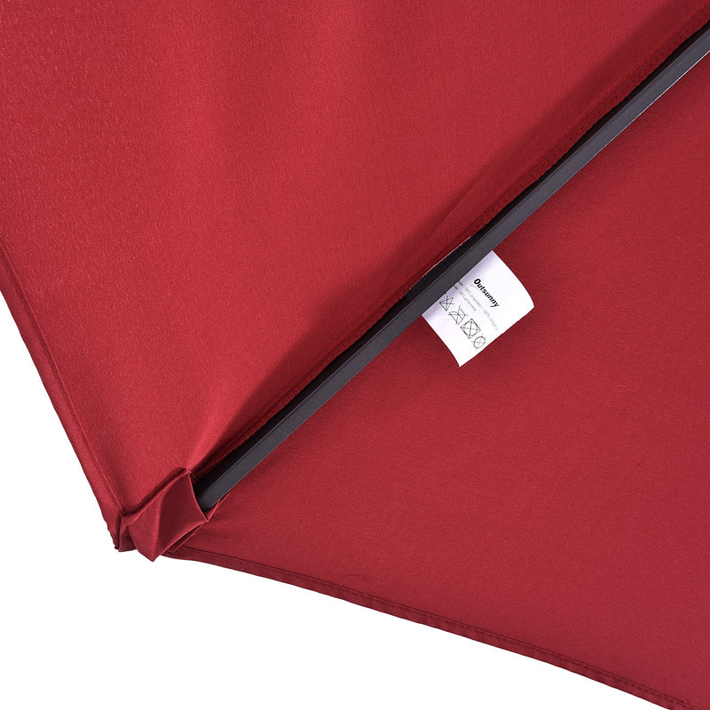 Pára-Sol duplo com Manivela Resistente À Água e Proteção UV 460x240 cm Vermelho