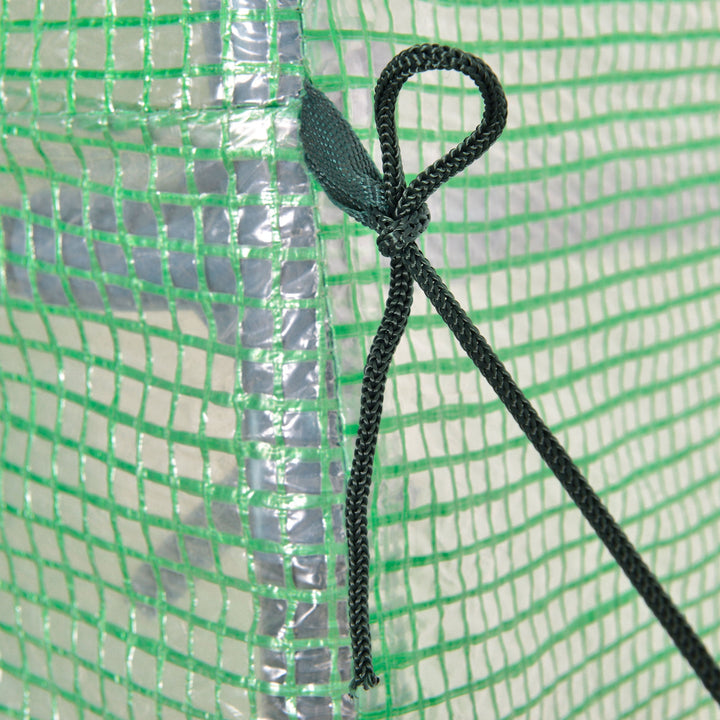 Estufa Jardim Tipo Túnel com 4 janelas e 2 portas para Plantas de PE de aço 300x100x200 cm Verde