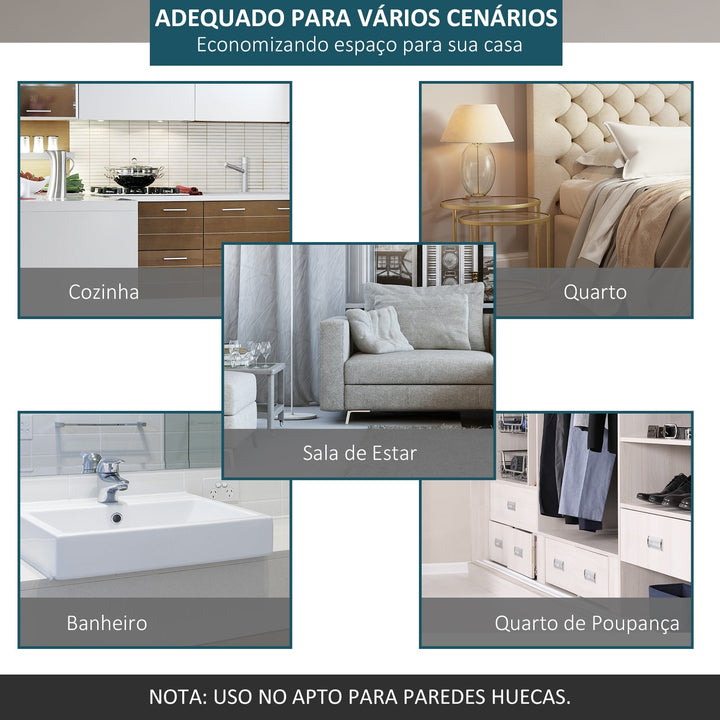 Kit para porta deslizante de madeira em trilho de aço inoxidável - 2,5x200cm