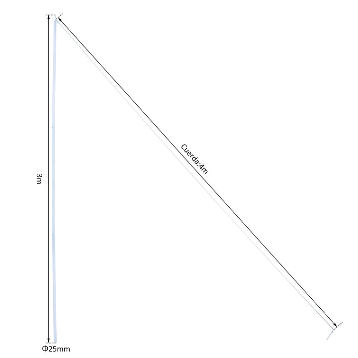 Barras de suporte para guarda-sol e toldo Barracas de camping tenda ao ar livre para qualquer tipo fácil de montar e desmontar