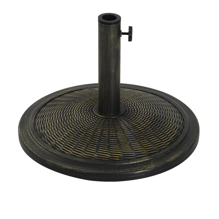 Base de Guarda-sol ajustável F48x34 cm Suporte de Guarda-sol Universal Estilo Retro HDPE Pátio Jardim Praia