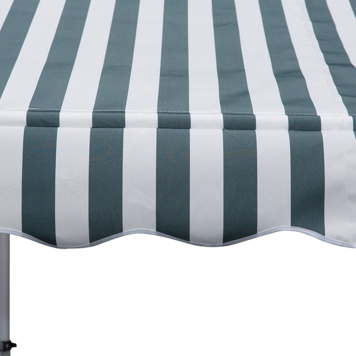 Toldo Manual Retrátil para Exterior 300x150x170-280cm Toldo Enrolável Altura Ajustável com Manivela Proteção Solar para Terraço Balcão Jardim Verde