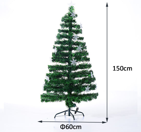 Árvore de Natal Verde F 60 x 150 cm + Luzes LED Árvore Artificial