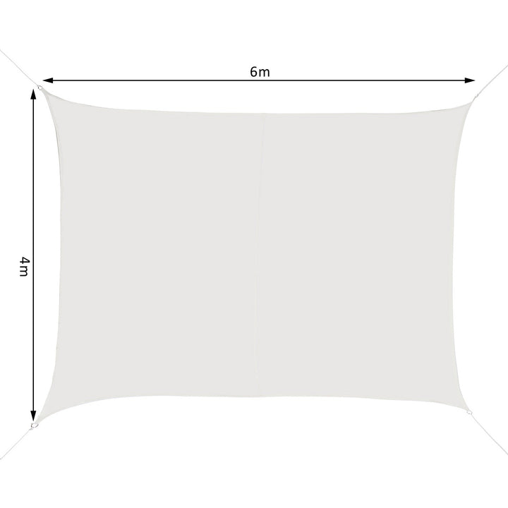 Toldo vela retangular 4x6m para varanda campismo Jardim Bege