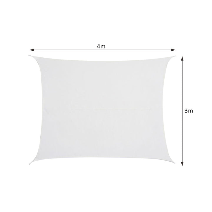 Toldo vela retangular3x4m para varanda Jardim camping Proteção UV resistente à água cor creme