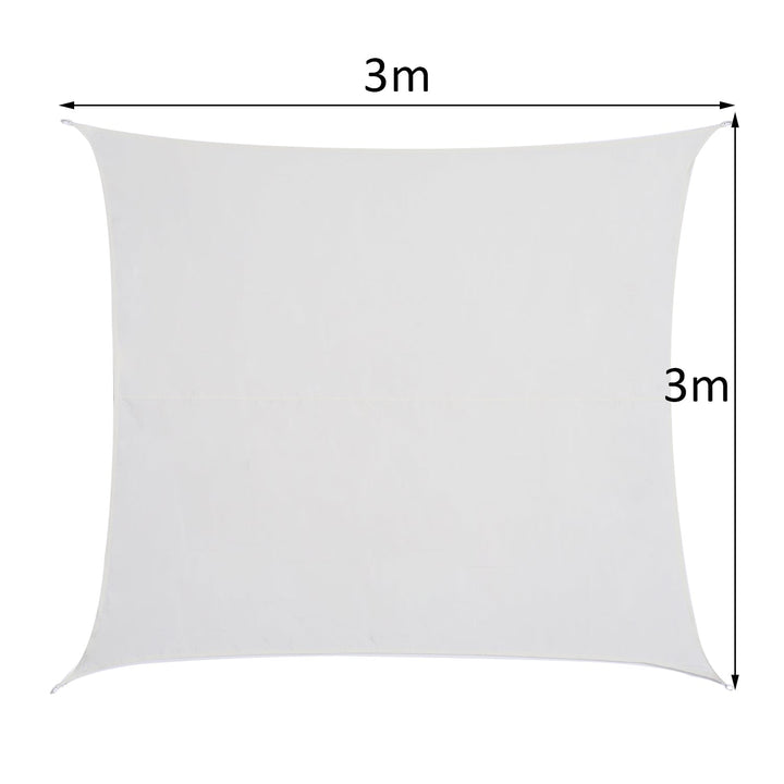 Toldo vela tretangular 3x3 para varanda jadim Proteção UV resistente à água creme