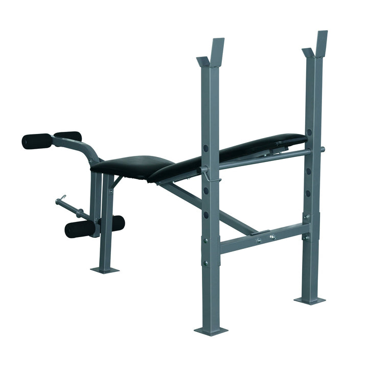 Banco de Peso Banco de Musculação Aço Preto 165x68x114cm