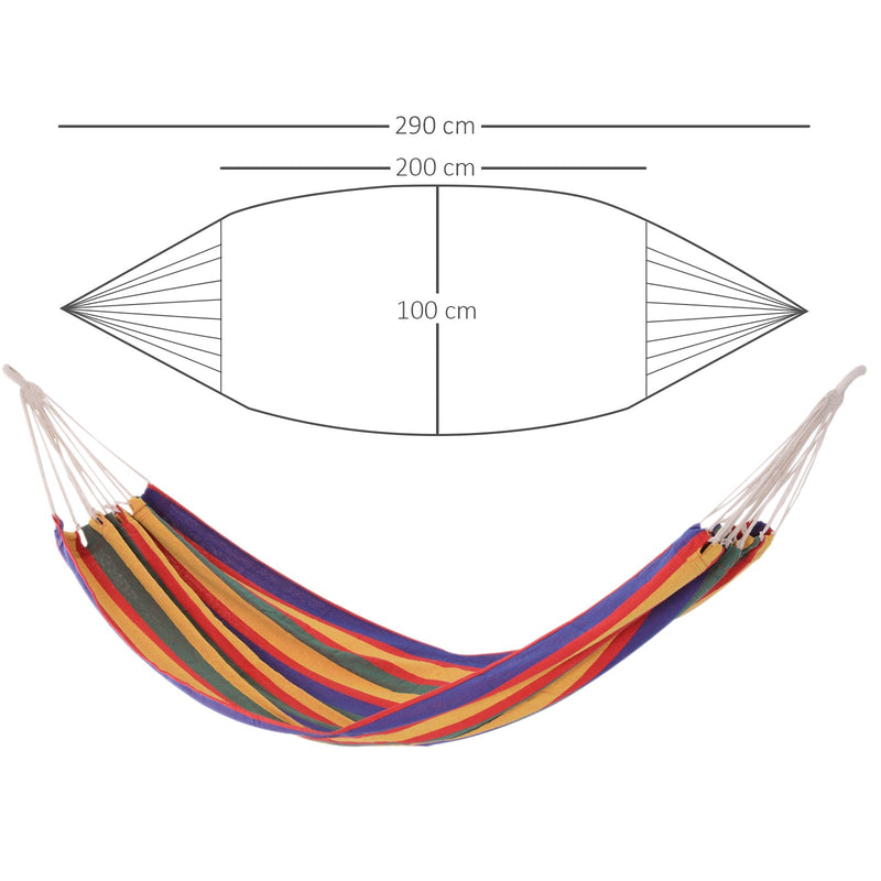 rede para Pendurar na Praia Jardim ou Piscina - Multicolor - 70% Algodão - 200x100cm