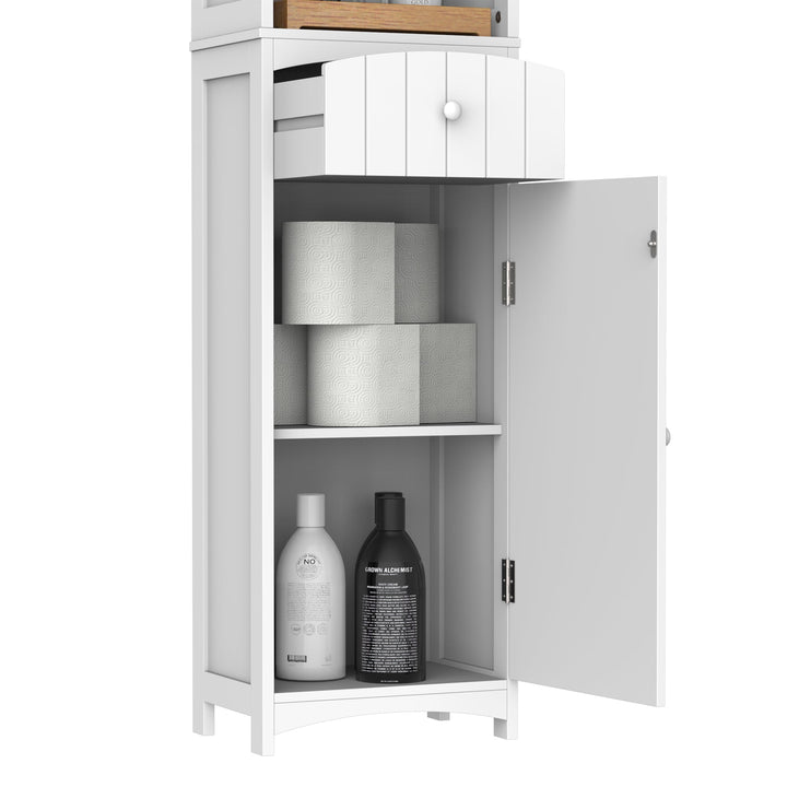 Armário Polivalente – Cor: branco - Madeira – 34 x 24 x 170 cm