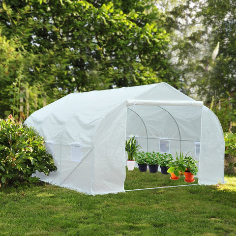 Estufa Plástico no jardim para plantas Branco 350x300x200cm