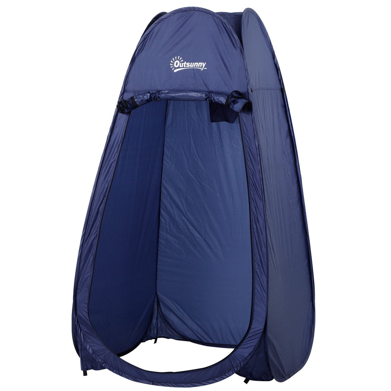 Outsunny Tenda de acampamento multifuncional leve e dobrável à prova d'água Estrutura flexível e estável com sistema POP-UP 100x100x185cm Azul