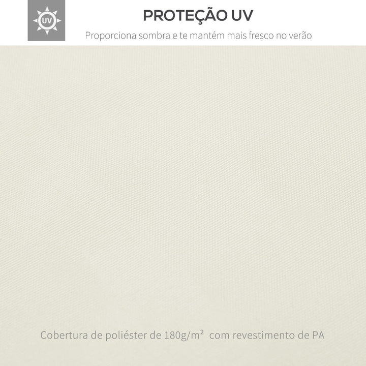 Teto de Substituição 4x3m para Pérgola de Jardim 2 Níveis Respirável com 8 Orifícios de Drenagem Cobertura Superior de Substituição para Pérgola Exterior Bege