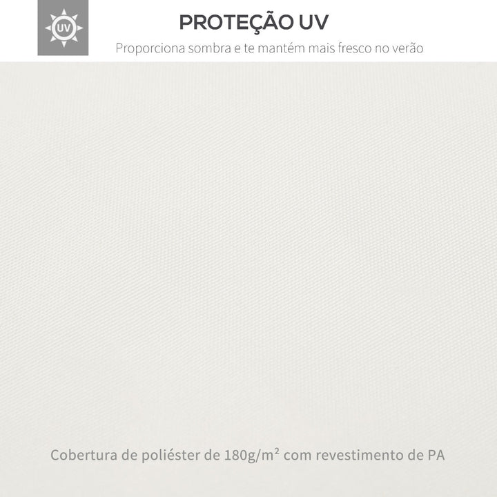 Teto de Substituição 4x3m para Pérgola de Jardim Cobertura de Substituição para Pérgola de 2 Níveis Respirável com 8 Orifícios de Drenagem para Pátio Exterior Bege
