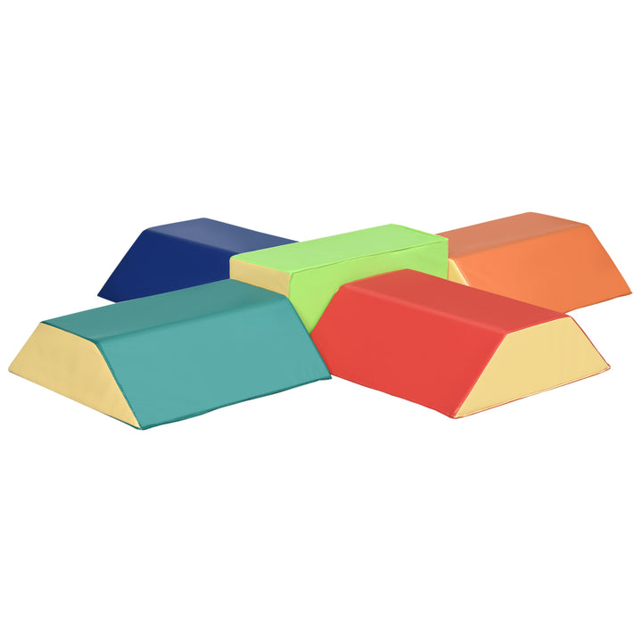Conjunto de 5 Blocos para Crianças de 18-36 Meses Brinquedo de Construção para Aprendizagem Infantil 48x48x48cm Multicor
