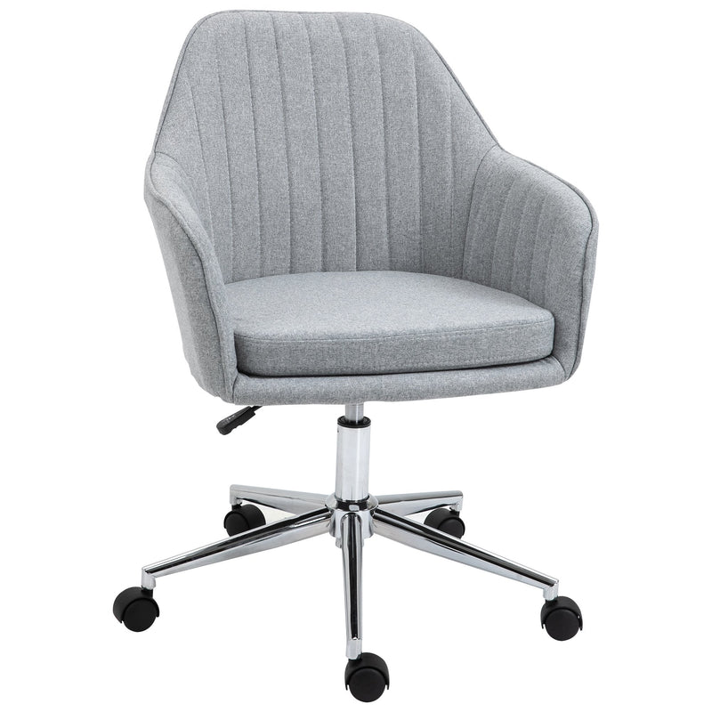 Cadeira de escritório ergonômica giratória ajustável em altura elegante Carga 120 kg 61x59x86-96 cm Cinza