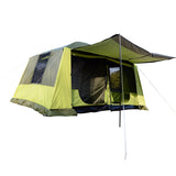 Tenda de Campismo Familiar 4-8 Pessoas Portátil e Impermeável com Bolsa de Transporte 410x310x225cm