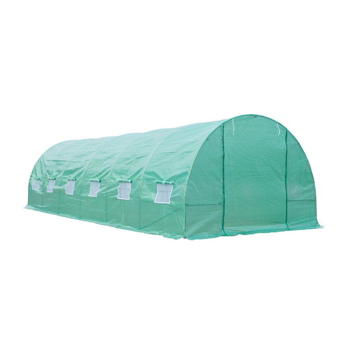 Estufa para Terraço ou Jardim - Cor Verde - Aço Polietileno - 8x3x2 m