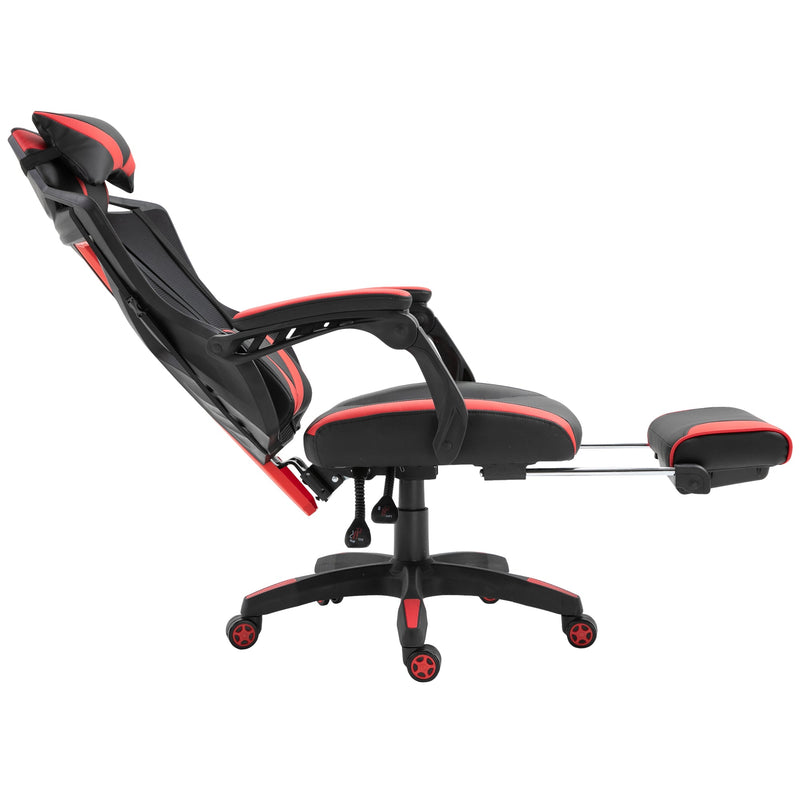 Cadeira de escritorio gaming ergonômica Altura ajustável Encosto ajustável Vermelho