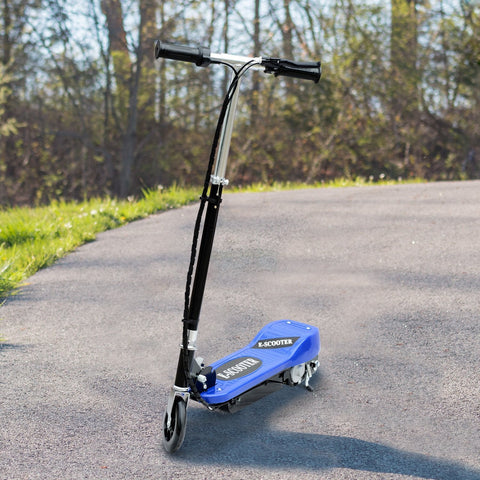 Trotinete Eléctrico Tipo Scooter com Guiador Ajustável – Cor Azul - 78x37x91-99 cm