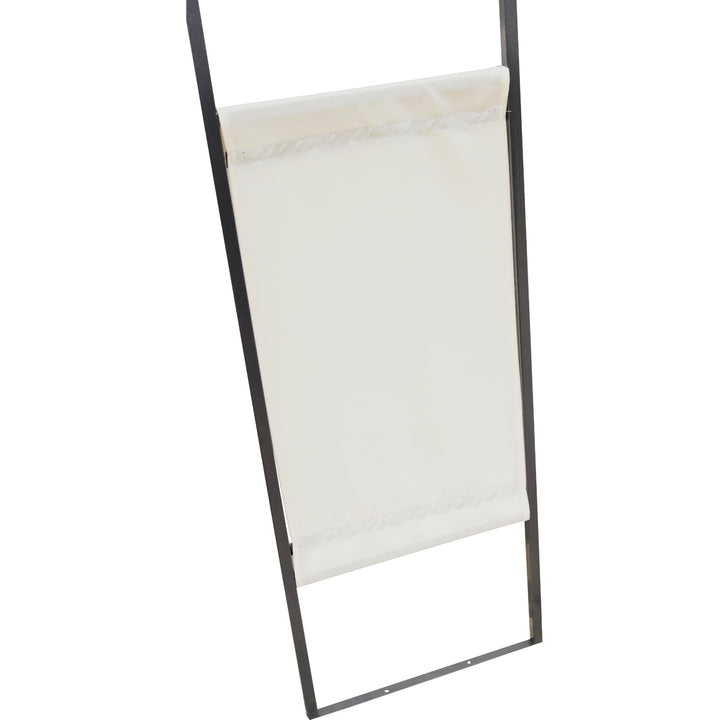 Pérgola para Jardim 3x3x2,6m Aço e Poliéster Creme