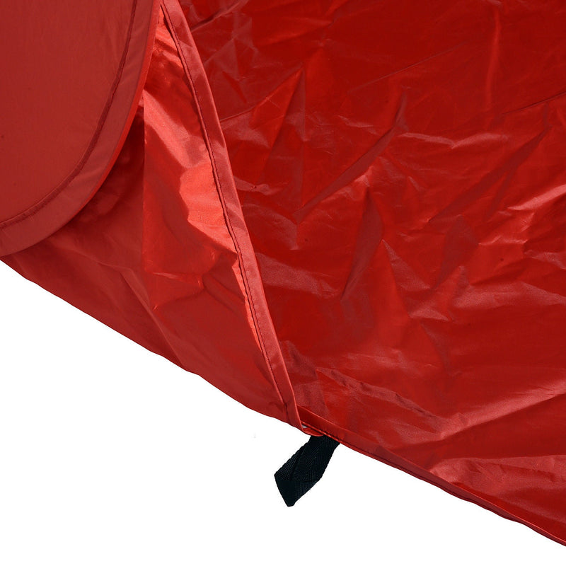 Tenda Pop-up Instantâneo e Portátil com Janelas Protetoras para Piquenique Praia e Camping com Proteção UV Vermelho