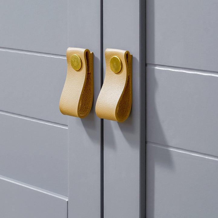 Armário compacto para sob a pia com 2 portas e prateleira interna ajustável Gabinete auxiliar para banheiro 60x30x60 cm Cinza