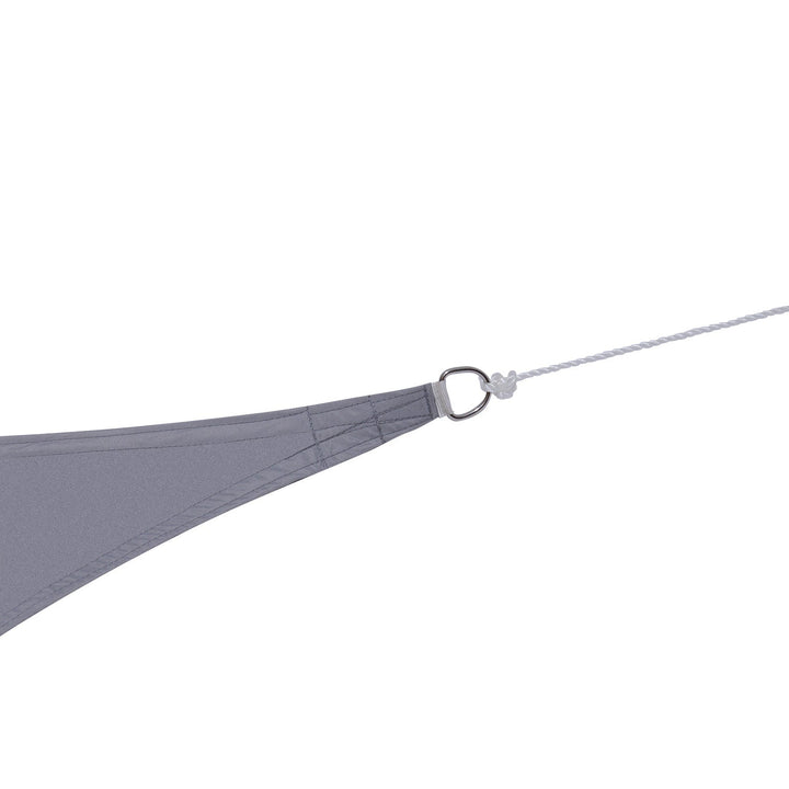 Toldo Vela Triangular 5m de Poliéster para jardim varanda Cinza