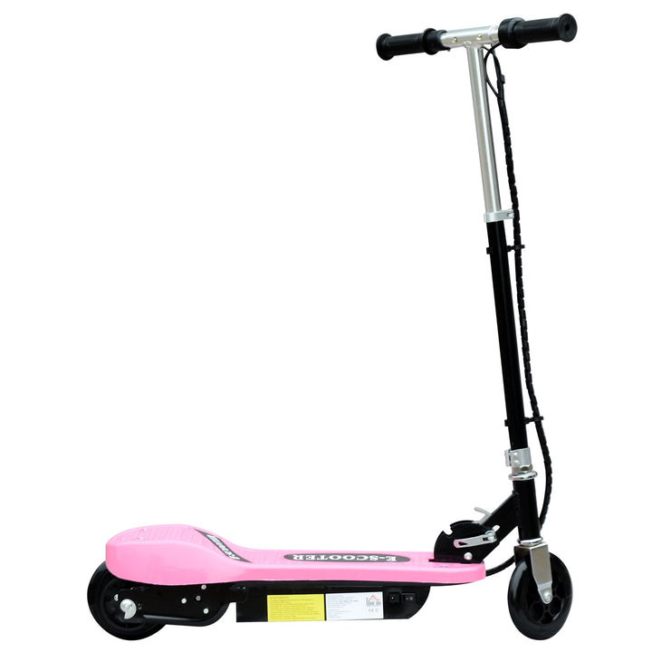 Trotinete Eléctrico Tipo Scooter com Guiador Ajustável – Cor Rosa - 81.5x37x96cm