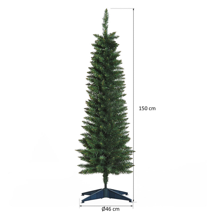 Árvore de natal F46x150cm Artificial Pinheiro Decoração de Natal com suporte de plástico 294 Ramos Verde PVC