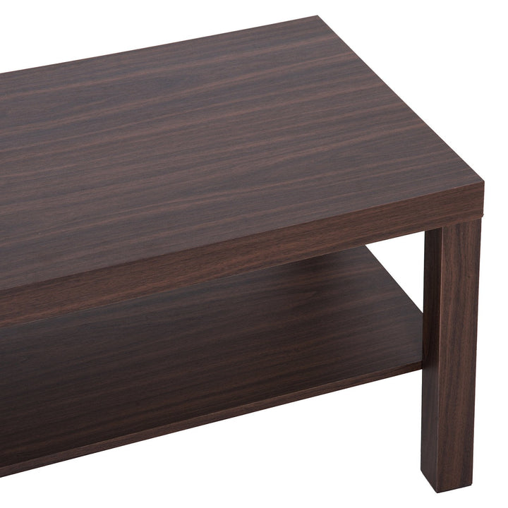 Mesa de Centro mesa de café de 2 níveis 90x45x40,5 cm Cor Nogal