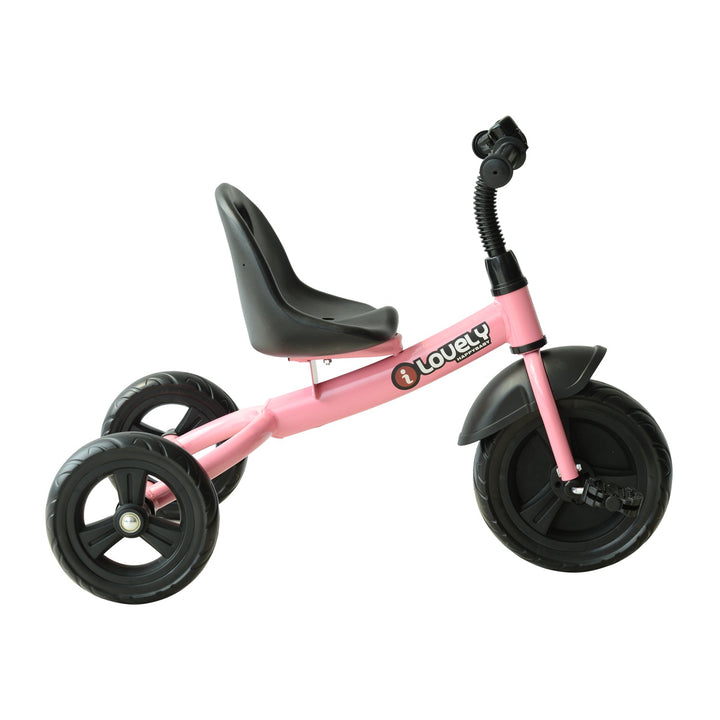 Triciclo para Crianças acima de 18 meses com Campainha Rodas de Segurança 74x49x55 cm Rosa
