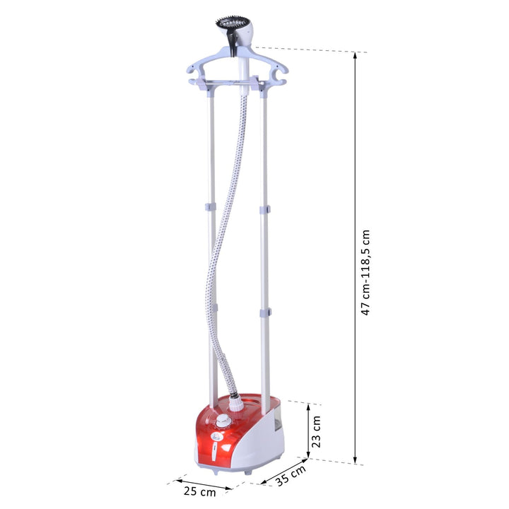 Escova de vapor de roupas temperatura 1800W ajustável a 11 níveis Barra dupla vertical com tanque de 2L em 38s de aquecimento