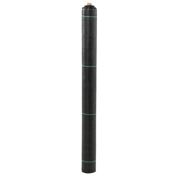 Rolo de Malha Anti-Ervas 1x100 m Malha Geotêxtil 60 g/m² para Controlo de Ervas Daninhas de Jardim Malha Anti-Ervas Preta